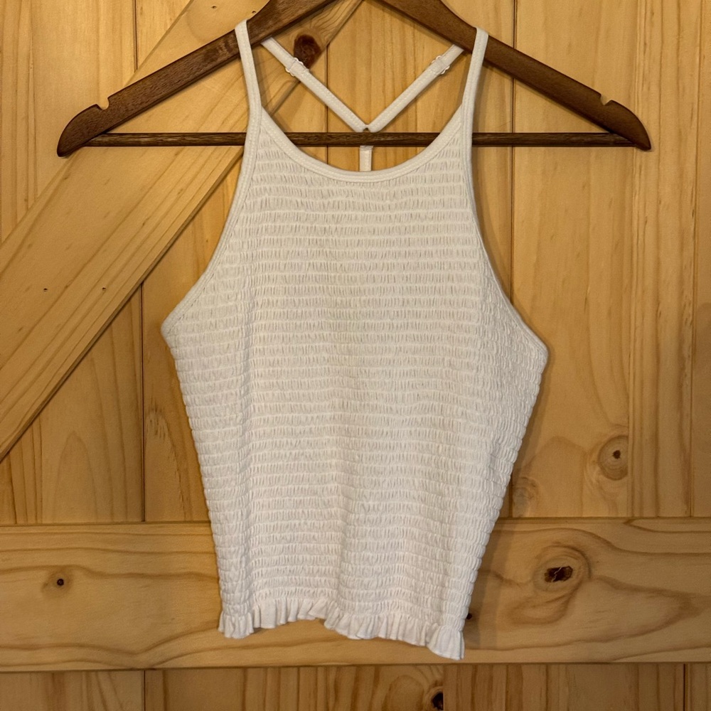SO White Textured Tank Top *NEVER WORN*